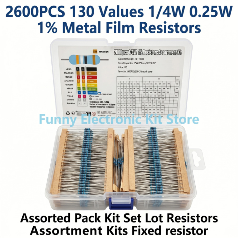 Resistor Kit 1 4W - Kit Assortito di 2600 Resistori a