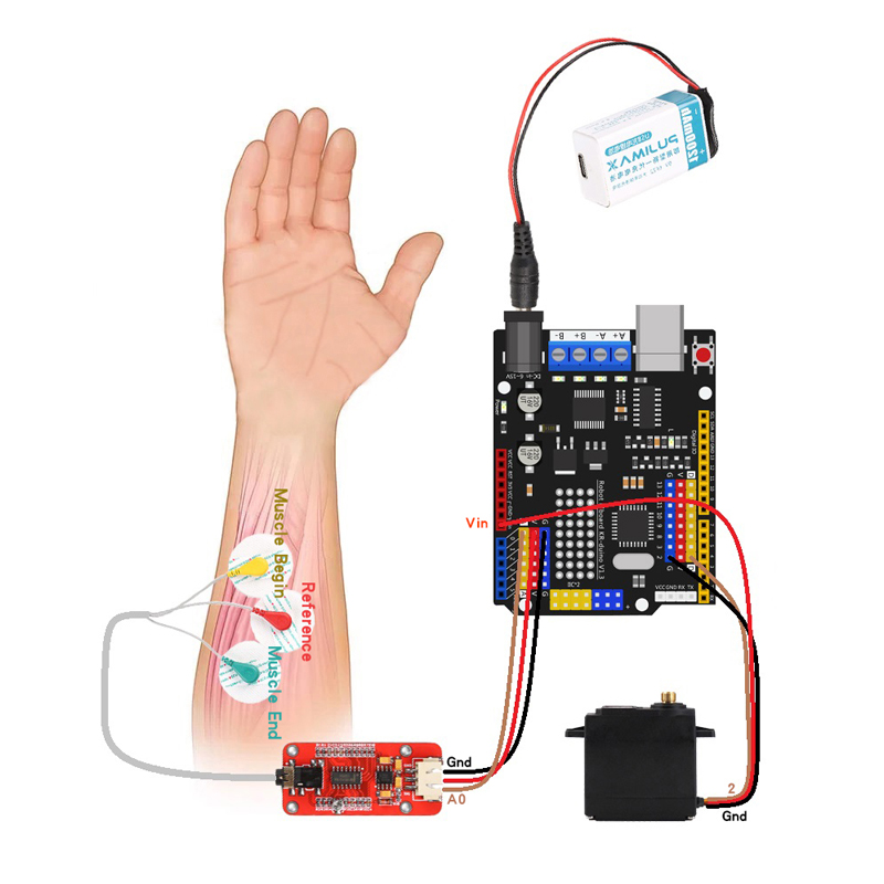 Braccio robotico con sensore E - Diy Electronics Kits recensione e prezzo