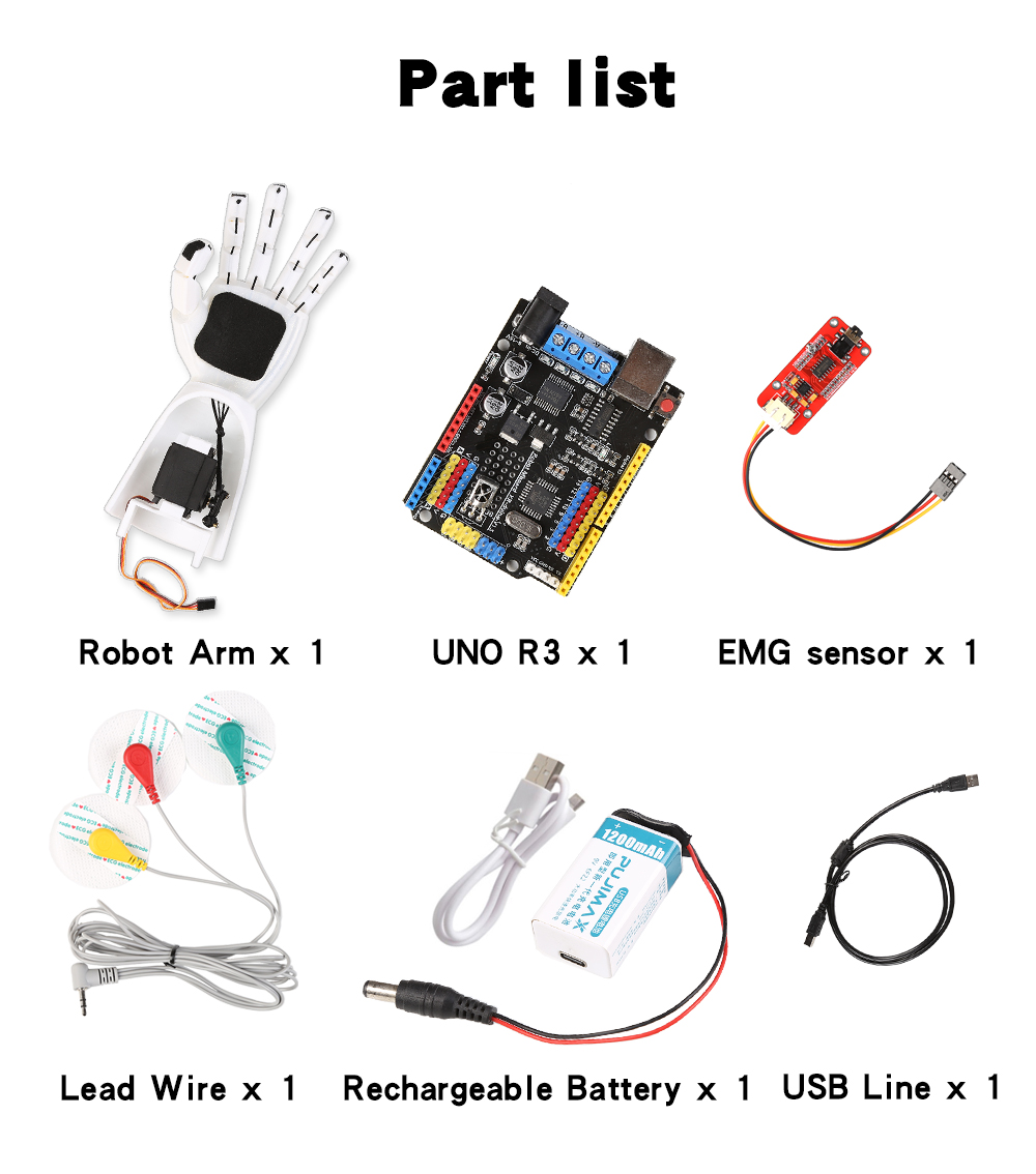 Braccio robotico con sensore E - Diy Electronics Kits recensione e prezzo