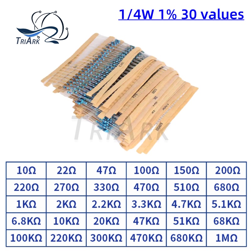 300/600/set 30 Tipi 1/4W 1% Re - Resistor Kit 1 4W recensione e prezzo