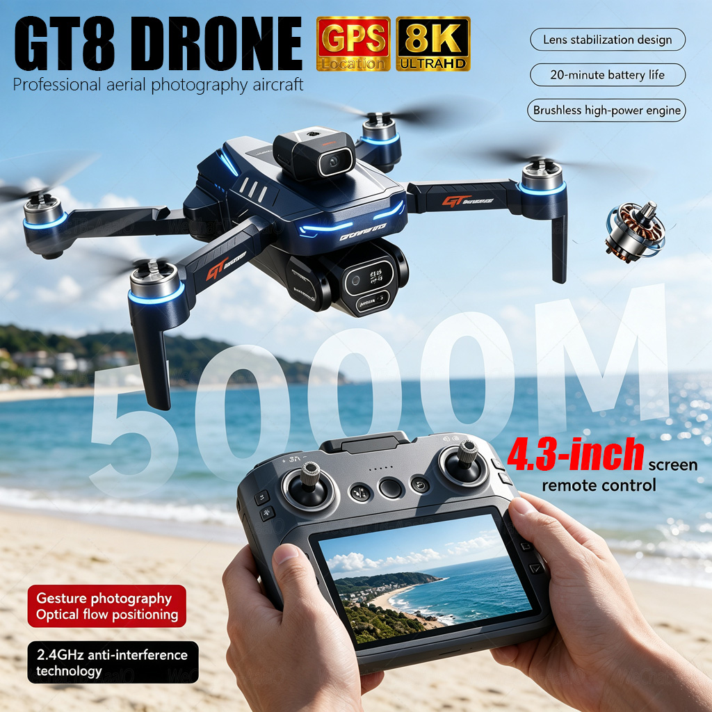 NUOVO Drone RC GT8 HD 4K Profe - Diy Rc Electronics recensione e prezzo