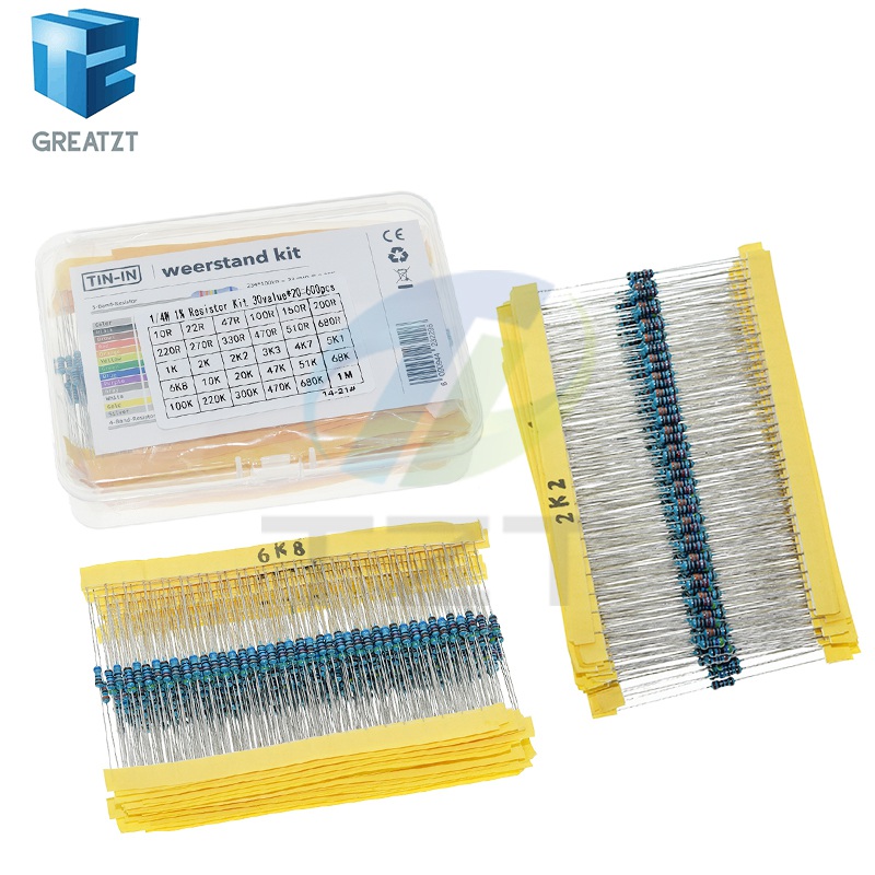 GREATZT 600 pz/set 30 Tipi 1/4 - Resistor Kit 1 4W recensione e prezzo